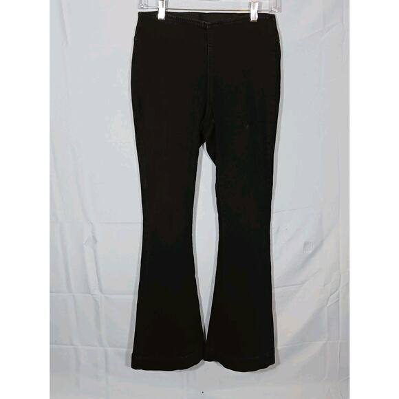 INC International Concepts Pull On Flare High Rise Black Jeans FLAW Womens 4P - Picture 1 of 11